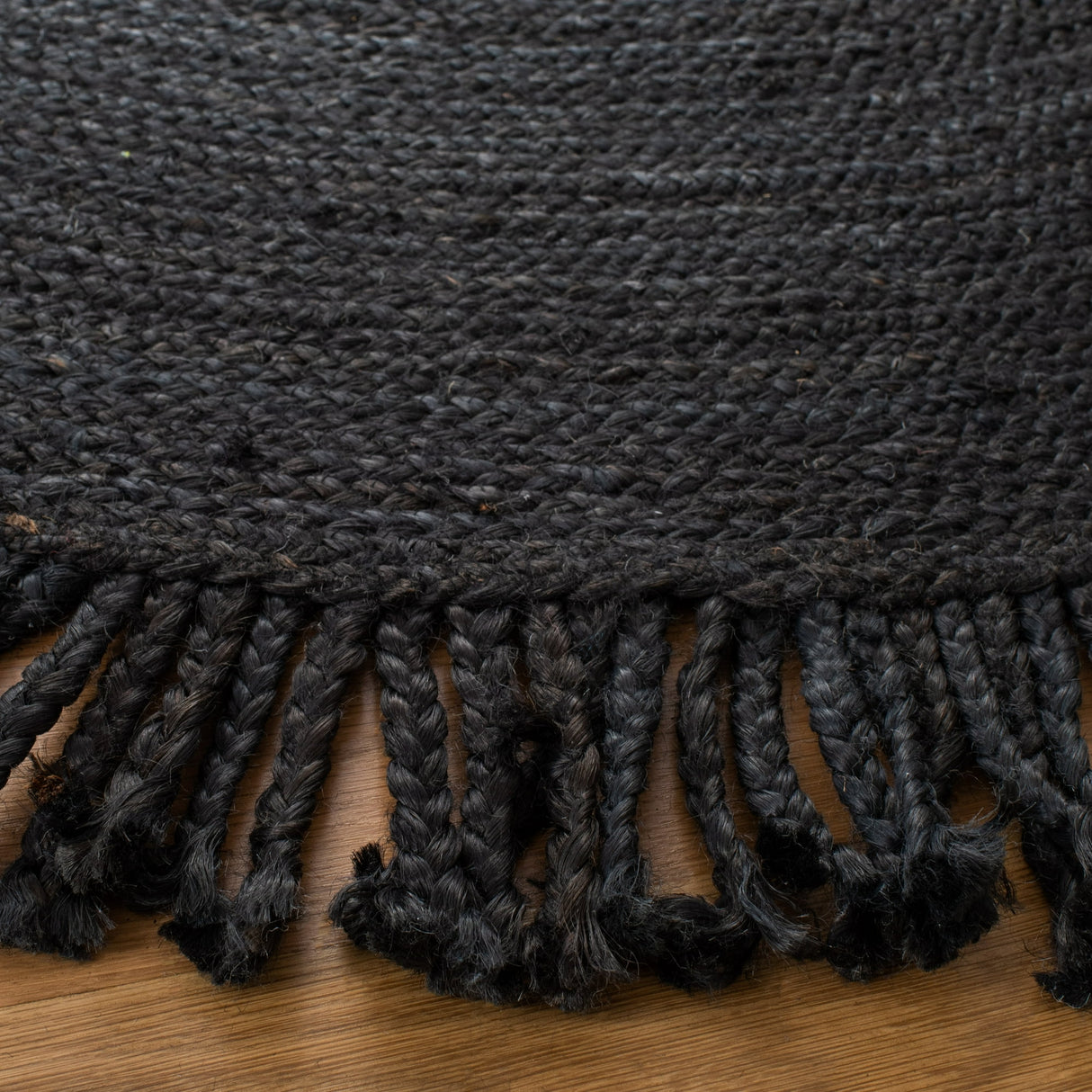 Braided Abby Solid Fringed Area Rug