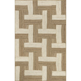 Natural Florentina Geometric Links Jute Area Rug