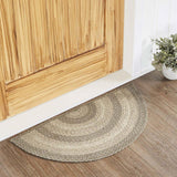 Natural fiber hearth rug, Braided jute hearth rug