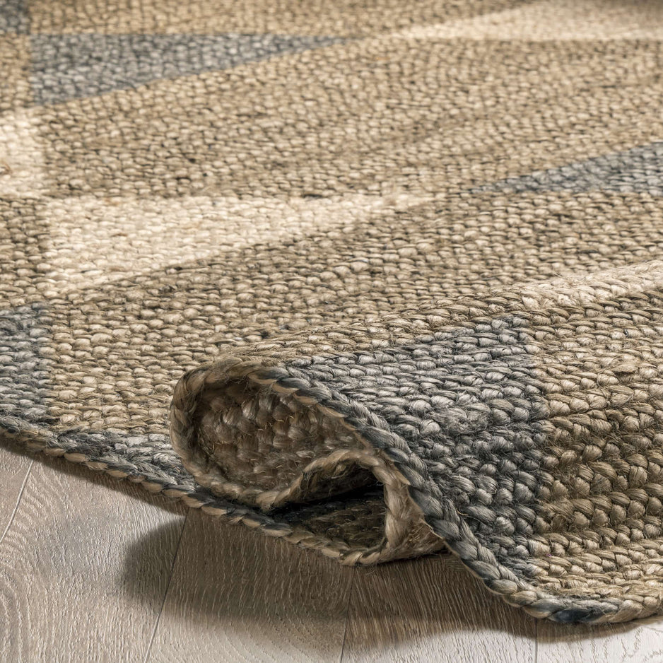 Diamond Pattern Hand Braided Natural jute rugs