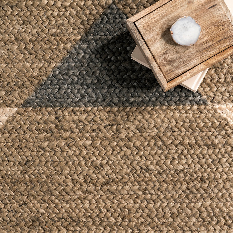 Diamond Pattern Hand Braided Natural jute rugs