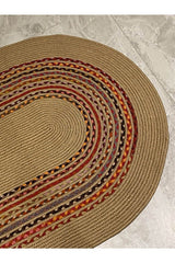 Oval Carpet Jute Rug, Hand Braided Jute Rug