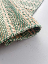 Green Wool And Jute Rug.Rug For Living Room Decor Rug