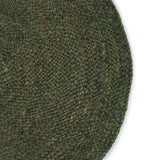 Green Braided Round Jute Rug