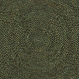 Green Braided Round Jute Rug