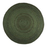 Green Braided Round Jute Rug