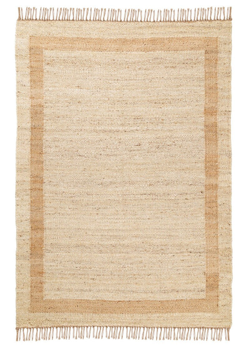 White And Natural Hemp Jute Rugs