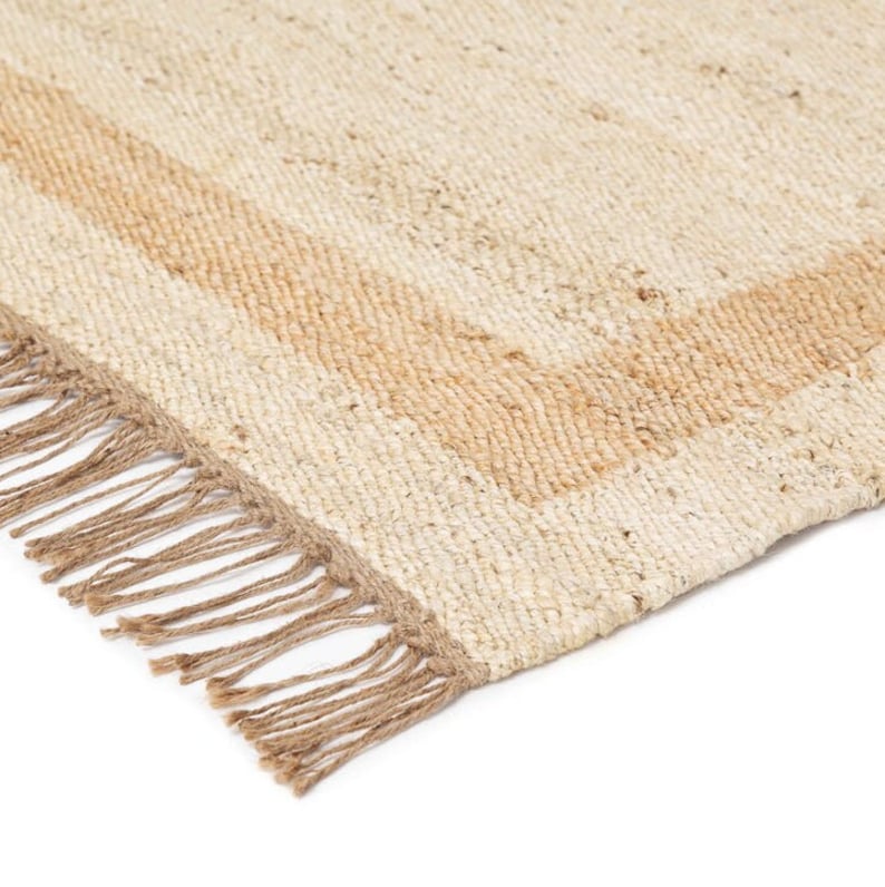 White And Natural Hemp Jute Rugs