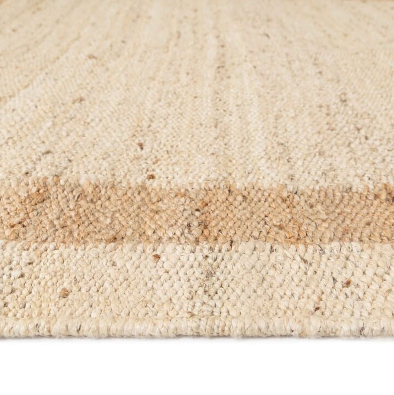 White And Natural Hemp Jute Rugs