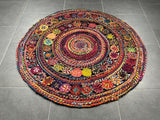 Colorful Jute Rug/Circle Jute Rug/Handmade Rug for Home