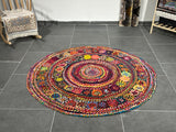 Colorful Jute Rug/Circle Jute Rug/Handmade Rug for Home