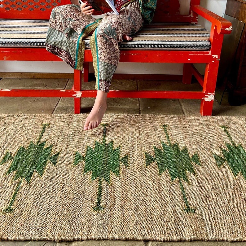 Hemp Stair Jute Runner Rug, Floor Entry natural Runner, stairway jute runner