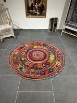 Colorful Jute Rug/Circle Jute Rug/Handmade Rug for Home