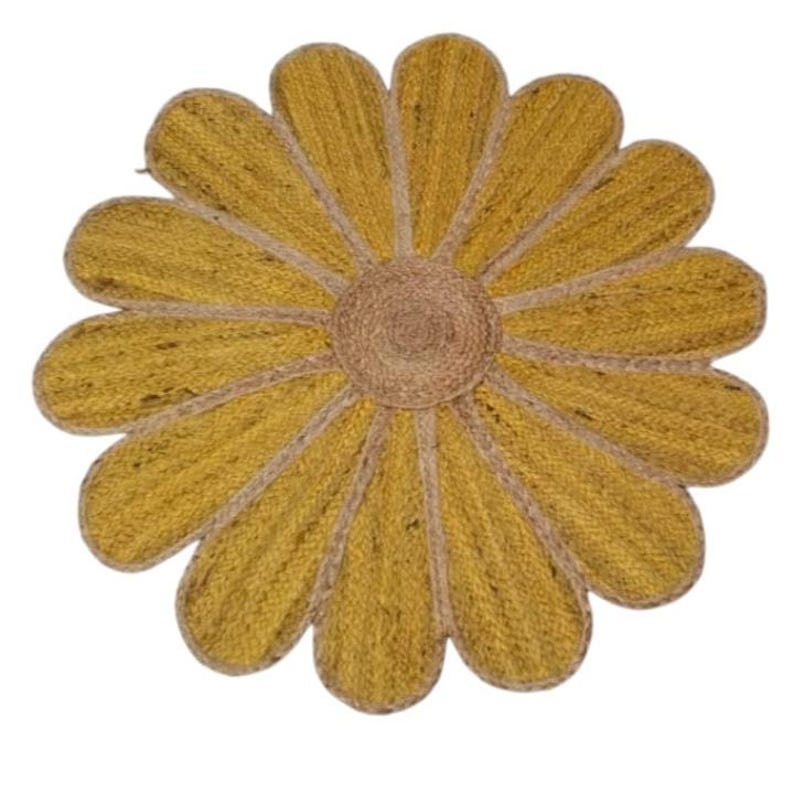 Flower Shape Jute Rug