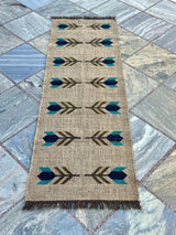 Kilim Runner Rug Entryway,Jute Runner Rug for Stairs