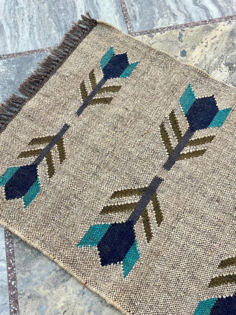 Kilim Runner Rug Entryway,Jute Runner Rug for Stairs