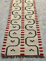 Handwoven Modern Runner Rug, Kilim Runner Rug for Stairs