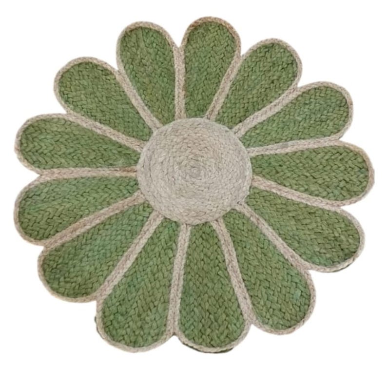 Flower Shape Jute Rug