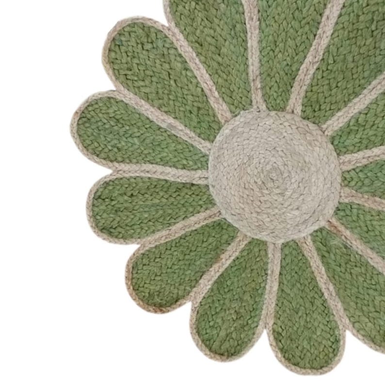 Flower Shape Jute Rug