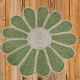 Flower Shape Jute Rug