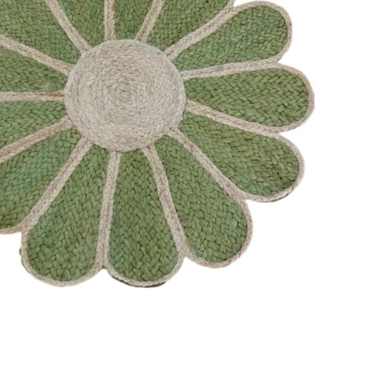 Flower Shape Jute Rug