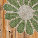 Flower Shape Jute Rug