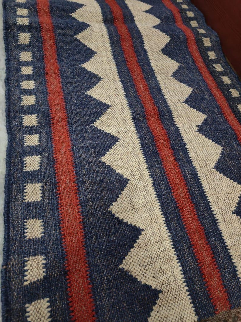 Handwoven Wool And Jute Runner