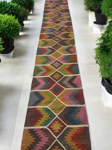 Bohemian Rug,Handmade Kilim Runner Rug For Stair Décor