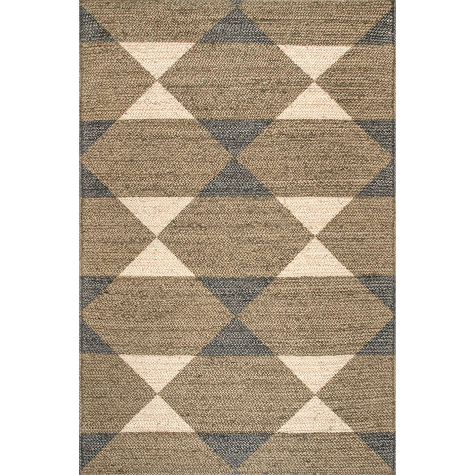 Diamond Pattern Hand Braided Natural jute rugs